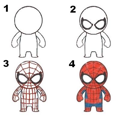 dessin garçon spidermann